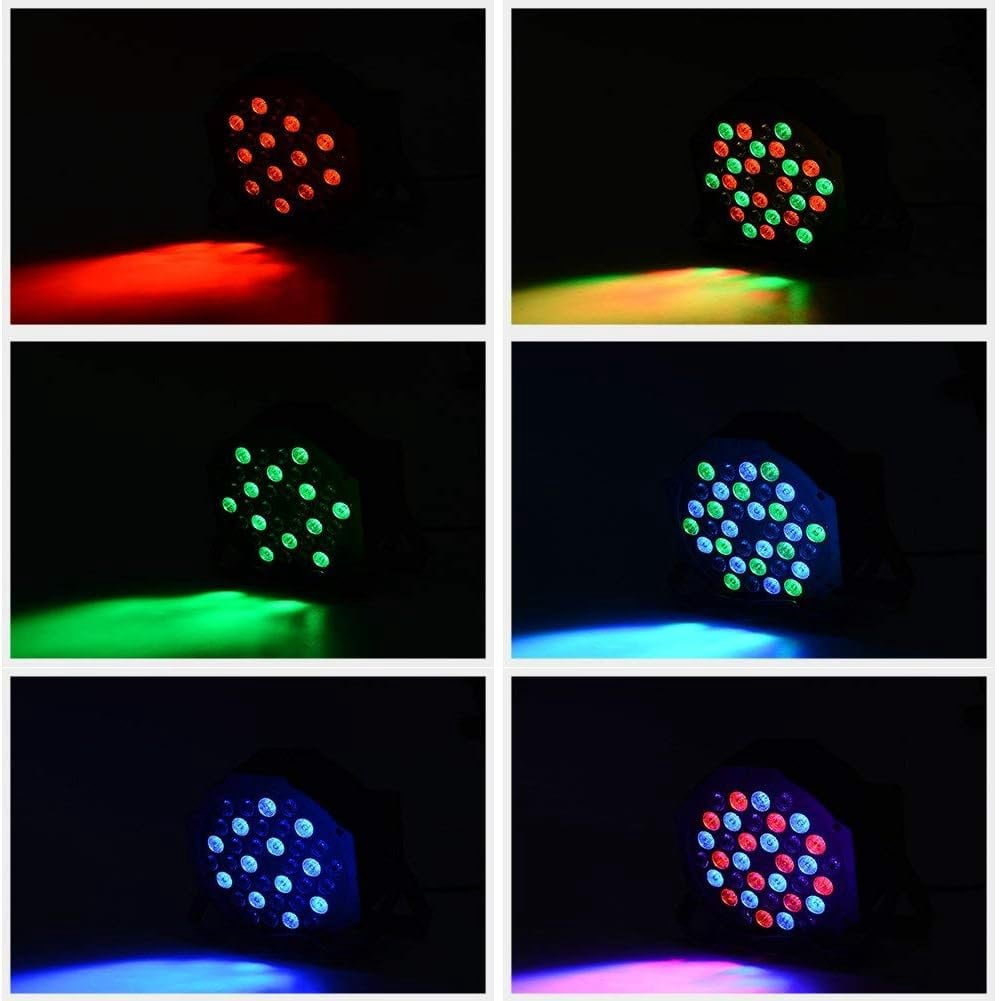 36 LED Stage Lights,DJ Par Lights Sound Activated,DMX & Remote Controlled LED Uplights for Events Wedding Dance Floor Party DJ Live Show-4 Packs