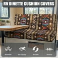 thumbnail image 4 of Uorisanigo RV Dinette Cushion Covers, All Season Protection Camper Cushion Slipcover, Stretch Southwestern Aztec Tribal Sofa Seat Slipcovers - Camper Accessories - 1 Bench & 1 Backrest Cover, 4 of 7