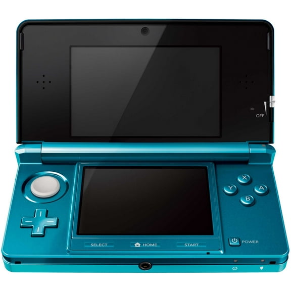 Restored Nintendo 3DS - Aqua Blue Handheld Gaming System with Stylus SD Card Charger (Refurbished)