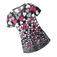 thumbnail image 3 of Uniforme d'Infirmière pour Femmes T-Shirt à Manches Courtes Imprimé Blouse de Travail, 3 of 6