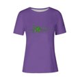 thumbnail image 4 of Mujeres Manga Corta de Verano Tops Impreso Sudadera Casual, Cuello Redondo Blusa Ligera para la Primavera Y el Verano, 4 of 7
