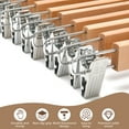 thumbnail image 7 of GIRACOA 20 Pack Wood Pants Hangers with Non-Slip Cushion Clips, 13-Inch Wooden Skirt Clamps for Trousers, Jeans, Slacks, & Bottoms – for Closet Organization, Space Saving, 360° Swivel Hook, 7 of 7