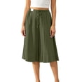 thumbnail image 3 of QATAINLAV Women's Oversized Wide Leg Capri Pants Elastic Waist Drawstrings Casual Linen Capris Summer Leightweight Cropped Trousers, 3 of 9