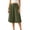 01 Army Green, variant on Womens Capri Pants Loose Palazzo Wide Leg Cropped Trousers for Women UK Casual Plain Drawstring Cotton Linen Pants Lightweight Comfy Baggy 3 Quarter Shorts with Pockets