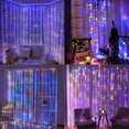 thumbnail image 4 of Dazzle Bright 300 LED Curtain String Lights, Christmas Fairy Lights for Bedroom with 8 Lighting Modes, Connectable Waterproof Window Lights Party Wedding Garden Wall Decor, Warm White, 4 of 10