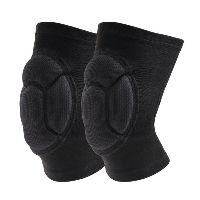 Rodillera de esponja deportiva, equipo protector, coderas, Protector de rodilla para ciclismo, protección gruesa Eva para motocicleta, 1 par negro