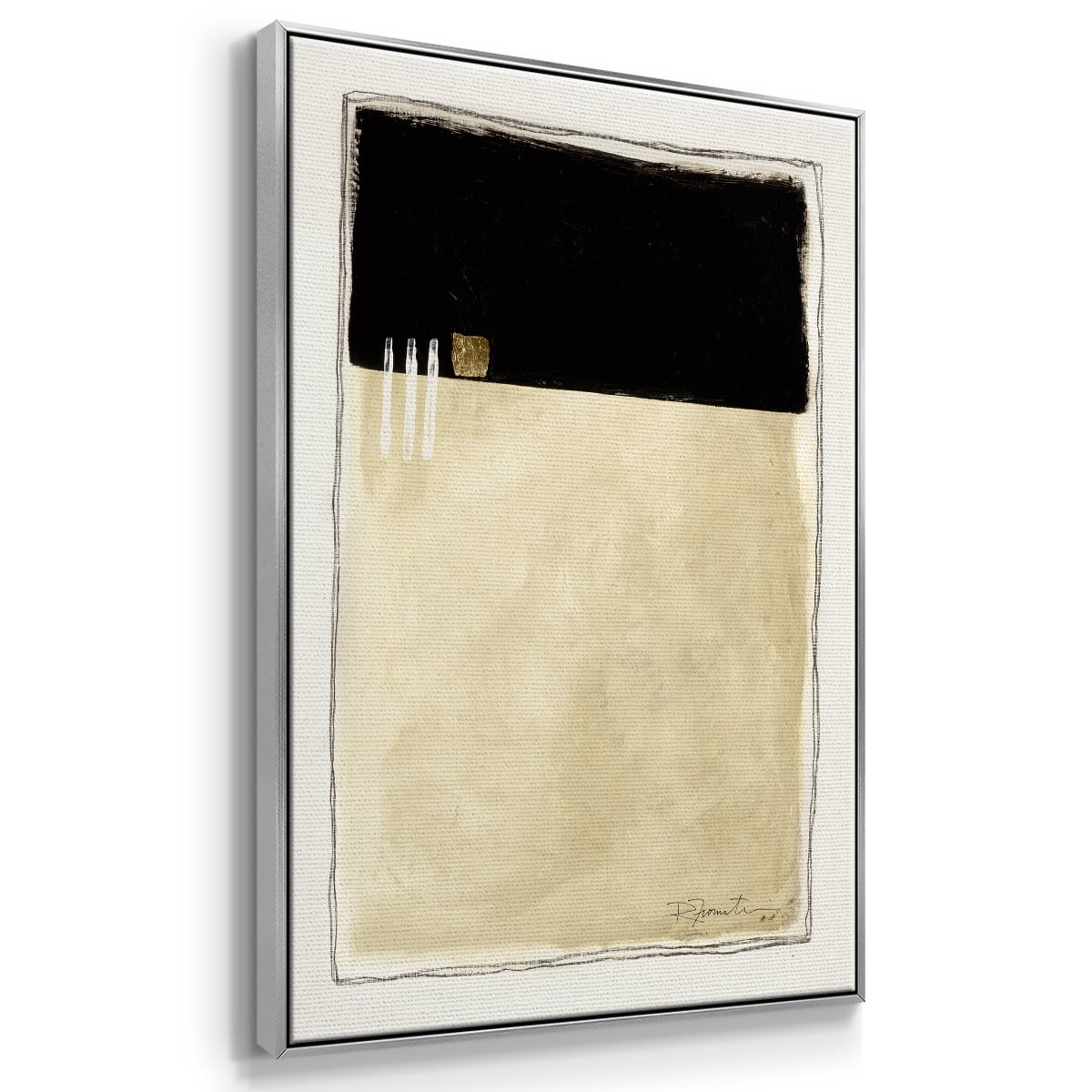 Inner Musing II Framed Premium Gallery Wrapped Canvas - Ready to Hang - 17 x 25 - Silver Floating Frame