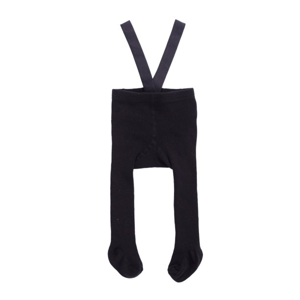 Boiiwant Newborn Baby Suspender Overall Pantyhose High Waist Ribbed Knit  Tights 