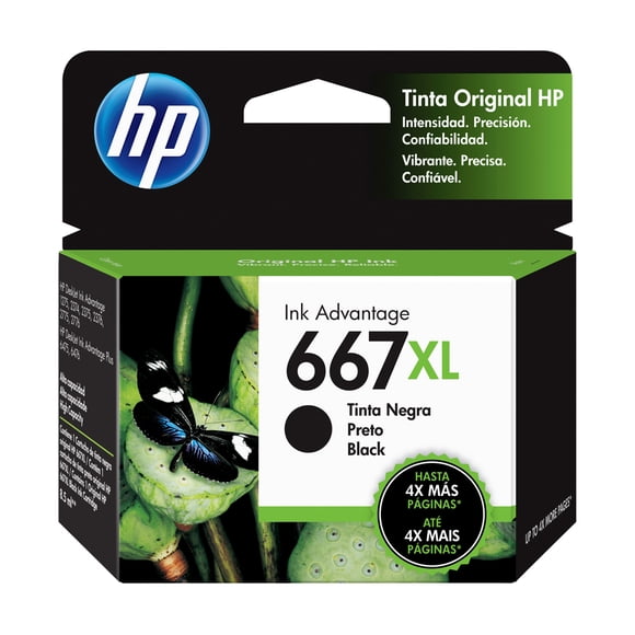 Cartucho de tinta HP 667XL negra 3YM81AL