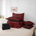 thumbnail image 6 of Homewish Goth Sugar Skull 7-Piece King Bedding,Baroque Damask Flowers King Bed in a Bag,Halloween Bed Set,Black Reversible, 6 of 8