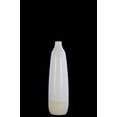 thumbnail image 1 of Ceramic Bottle Vase With Cream Banded Rim Bottom, White, 1 of 1
