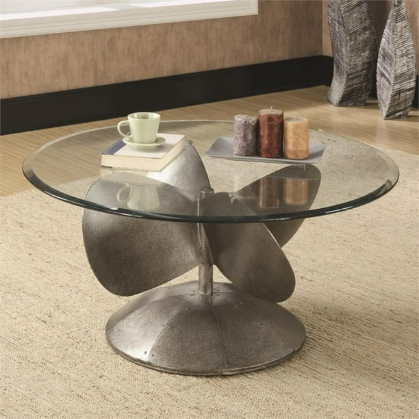 Coaster furniture glass top coffee table deals