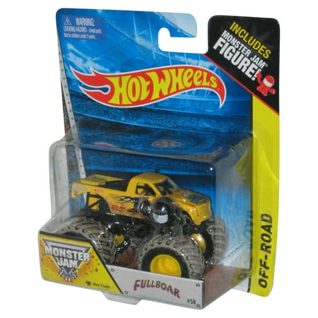 Monster Jam Full Boar Off-Road (2013) Toy Car w/ Black Mini Figure #58 - (Top of plastic dented)
