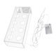 thumbnail image 4 of Jarrón de flores acrílico rectangular con soporte para agua, decoración de baja altura. 25x10x6.5cmLuz LED, 4 of 9