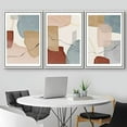 thumbnail image 2 of IDEA4WALL Framed Wall Art Print Set Geometric Pastel Polygon Collage Abstract Shapes Illustrations Modern Decorative Multicolor Boho for Living Room, Bedroom, Office - 24"x36"x3 White, 2 of 5