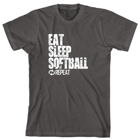 Eat Sleep Softball Repeat Men's Shirt - ID: 836