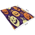 thumbnail image 4 of Purple Halloween Jack Lanterns Blanket,Comfortable Soft Lamb Wool Throw Blanket,All Season,Warm Lightweight Blankets for Sofa Bed Couch Living Room Chair,60"x80", 4 of 4