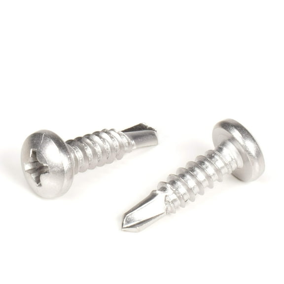 THE CIMPLE CO - 100pc Stainless Steel Self Drilling Tapping Screws #10 x 3/4" Phillips Pan Head