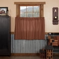 thumbnail image 4 of VHC Brands Patriotic Patch Plaid Tier Set of 2 L36xW36 Country Curtains, Deep Red, 4 of 4
