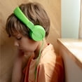 thumbnail image 5 of Puro Sound Labs PuroBasic Auriculares con cable con limitación de volumen para niños, diadema plegable y ajustable con micrófono, compatibles con teléfonos inteligentes, tabletas y PC, color verde, 5 of 5
