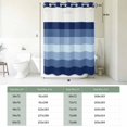 thumbnail image 5 of Navy Blue Ombre No Hook Shower Curtain with Snap in Liner, Gradient Navy Blue Woods Farmhouse Double-Layer Waterproof Fabric Shower Curtains for Bathroom Hotel Bathtub, Mesh Top 48"x72", 5 of 9