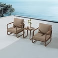 thumbnail image 6 of MBY Aluminum Outdoor Patio Furniture Set, 2-Seat Sofa with Coffee Table and Cushions, Weather-Resistant for Garden or Pool-Brown, 6 of 10