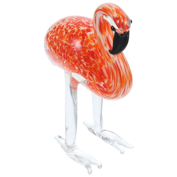 GOOHOCHY  Flamingo Ornament Simulated Decoration Desk Centerpieces Office Orange
