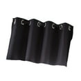 thumbnail image 3 of Solid Colored Short Valance Curtains Kitchen Window Treatment Black S, 3 of 8