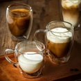 thumbnail image 4 of Tasse en Verre Résistant à la Chaleur à Double Paroi avec Poignée 150ml 250ml 350ml Tasse à Café Lait Jus Bière Transparente, 4 of 7