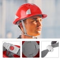 thumbnail image 4 of Casco protector para obra, ventilado, ABS, con banda reflectante, color rojo, 4 of 14