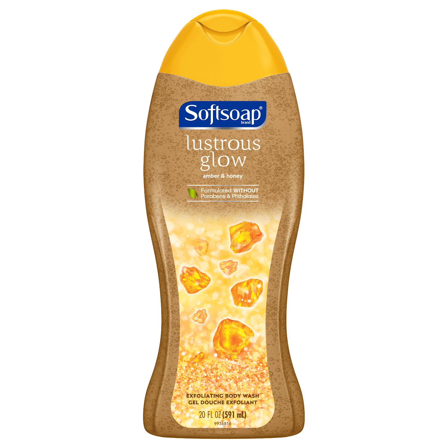 Softsoap Lustrous Glow Exfoliating Body Wash, Amber and Honey, 20 Ounce