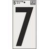 HY-KO RV-70/7 Reflective Sign, Character: 7, 5 in H Character, Black Character, Silver Background, V