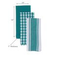 thumbnail image 2 of 3 Pack Dish Cloth Set Teal Plaid, 2 of 3