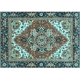 thumbnail image 1 of Ahgly Company Indoor Rectangle Persian Light Blue Traditional Area Rugs, 5' x 7', 1 of 4