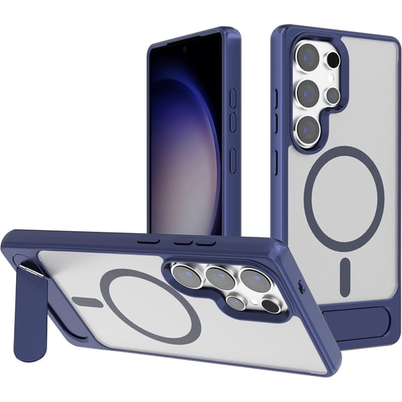 MYKOMI for Samsung Galaxy S25 Ultra Case [Compatible with MagSafe Magnetic] [Metal Stand & Kickstand] Phone Cover for Samsung S25 Ultra