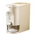 thumbnail image 1 of HEVIRGO Rice Dispenser with Measuring Cup Large Capacity Clear Visible Airtight Flour Beans Cereal Grains Food Storage Container Kitchen Supplies, 1 of 11
