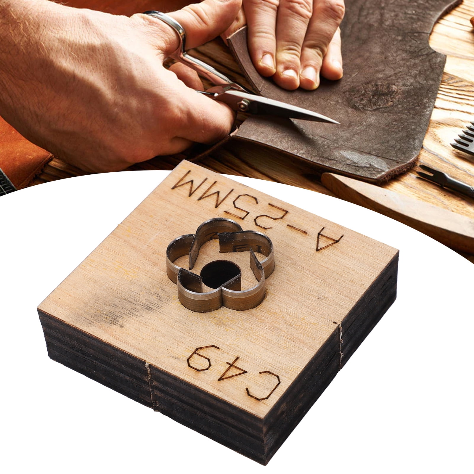 FAGINEY DIY Leather Tool,Leather Die Cutter Flower Shape High Hardness Incisive Leather Die