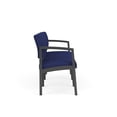 thumbnail image 4 of Lenox Steel Reception Waiting Room 3-Seat Sofa / Charcoal Steel / Blue, 4 of 5