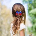 thumbnail image 5 of karymi Red White and Blue Star and Stripe Printed Hairpin 3.1x2 Inch Soft Fabric Ponytail Bow for 4th of July Independence Day Women Party Accessories Room Decor Gift for Women, 5 of 8