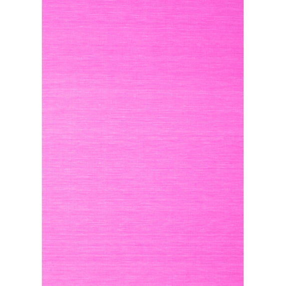 Ahgly Company Indoor Rectangle Solid Pink Modern Area Rugs, 2' x 4'