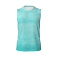 thumbnail image 4 of Yiaed Blue And Turquoise Print Men's Singlet Vests Summer Running Muscle Tank Tops Gym Undershirt Round Neck Sleeveless for man, 4 of 5