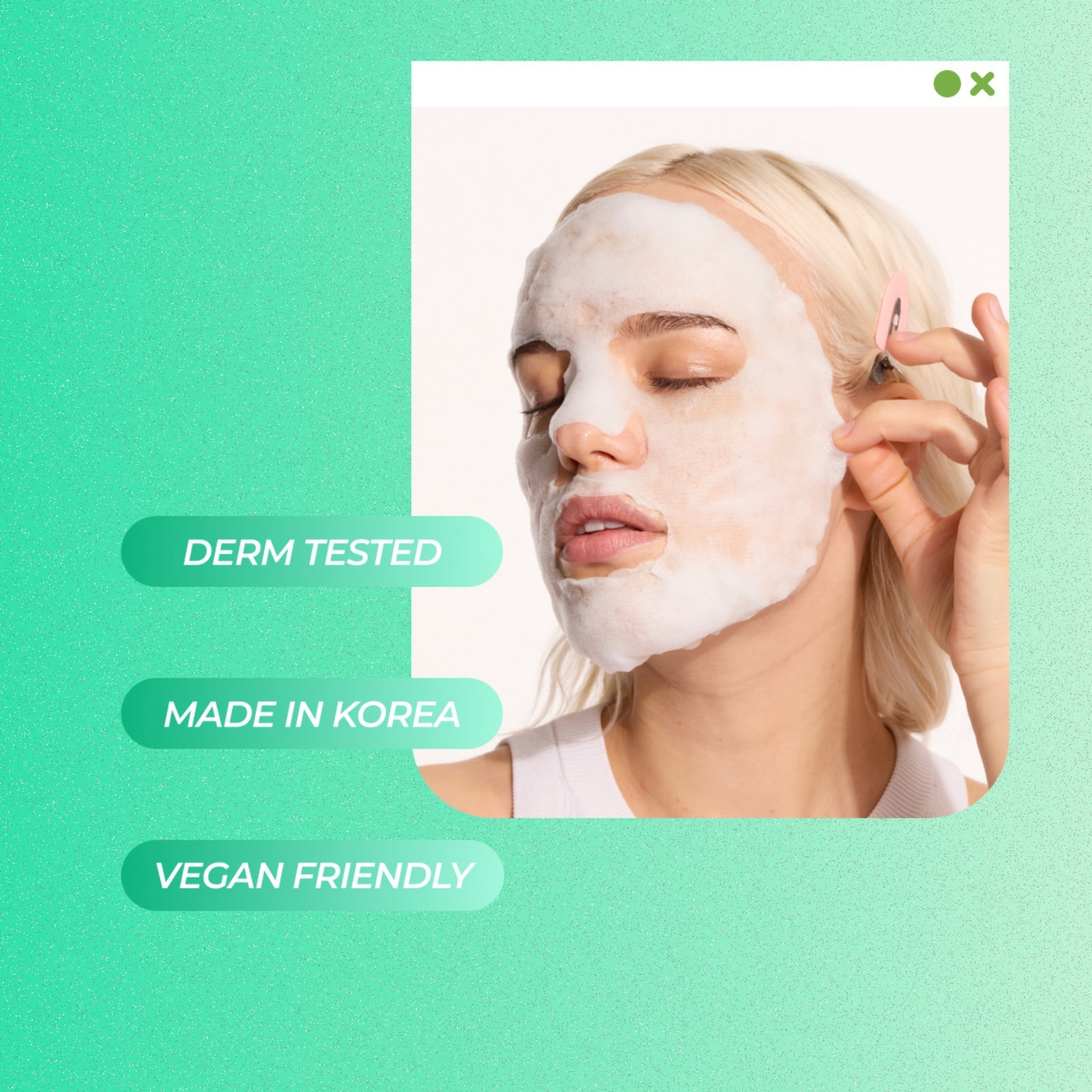 (4 pack) Vitamasques Oxygenating Matcha Green Tea Face Mask for All Skin Types, 1 Sheet Mask