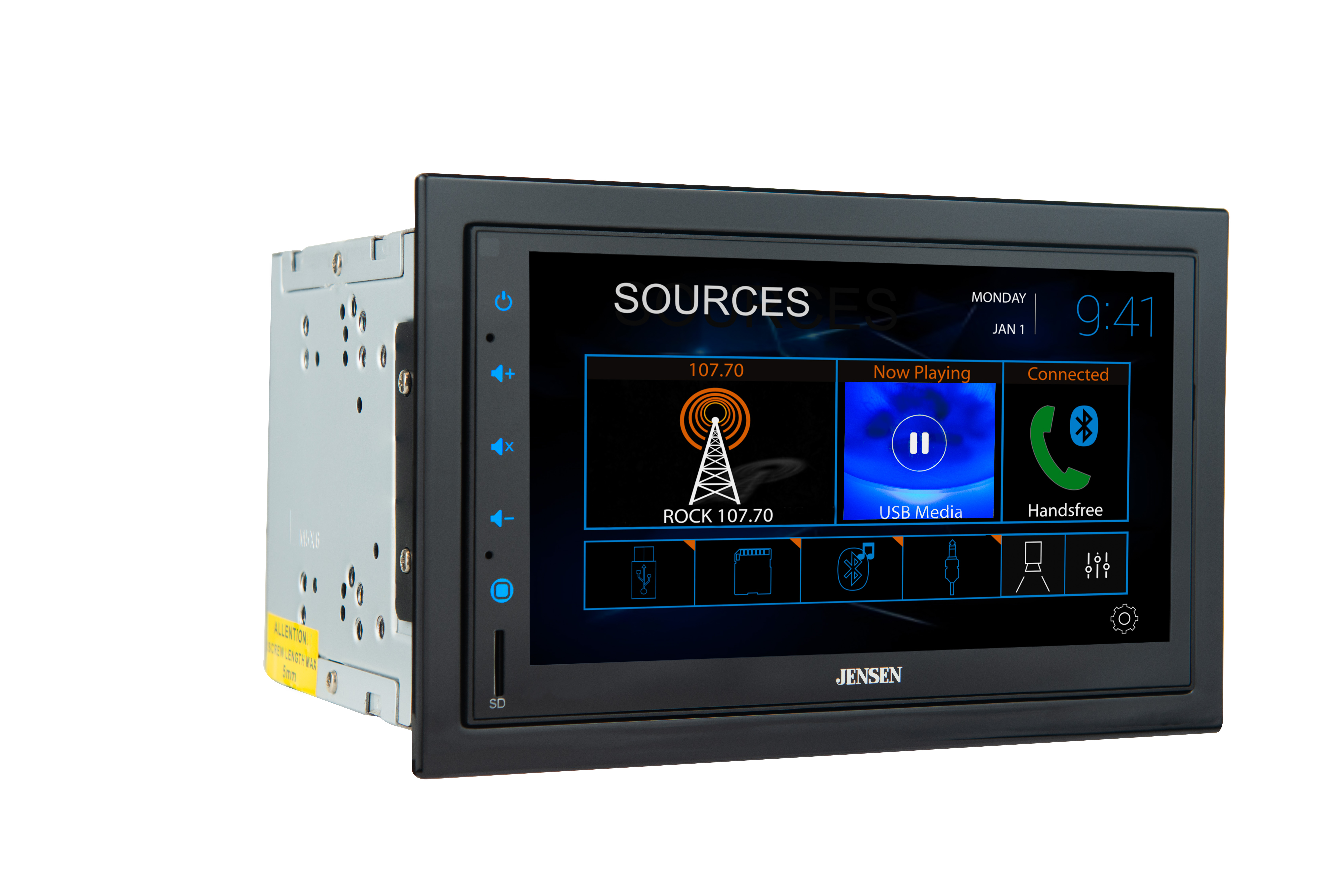 Jensen CMR8629 2 DIN 6.8" Bluetooth Receiver - Walmart.com - Walmart.com