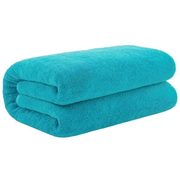Cotton Paradise 100% Cotton 40"X80" Bath Sheet, Soft Absorbent Quick Dry Extra Large Bath Towels for Bathroom, Aqua Blue