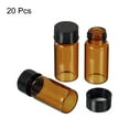 thumbnail image 2 of Uxcell 5mL Reagent Glass Storage Bottle Round Plastic Screw Cap Lab Home Brown 20 Pack, 2 of 5