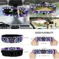 thumbnail image 6 of Yuyamidu Purple Car Front Seat Covers Set of 12 Boho Flower Blossom Steering Wheel Cover Seatbelt Cushion Pads Center Console Cover Trash Bin Air Vent Bag Rearview Mirror Cover Cup Holders Keychain, 6 of 7