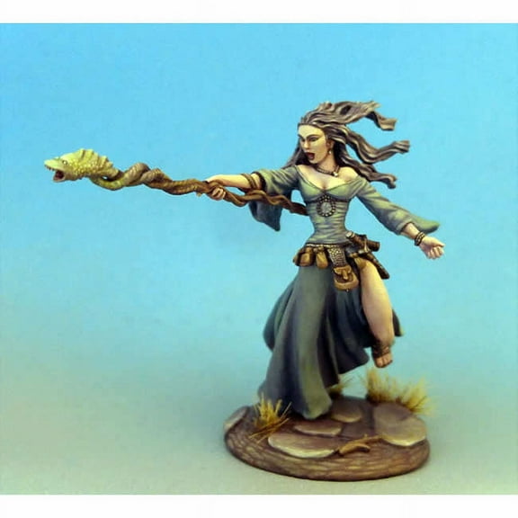 Female Mage with Staff Miniature Visions In Fantasy Dark Sword Miniatures