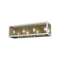 4 Light Vanity Light Fixture in Linear Style 24 inches Wide By 6.75 inches High-Chrome Finish Bailey Street Home 372-Bel-4185907