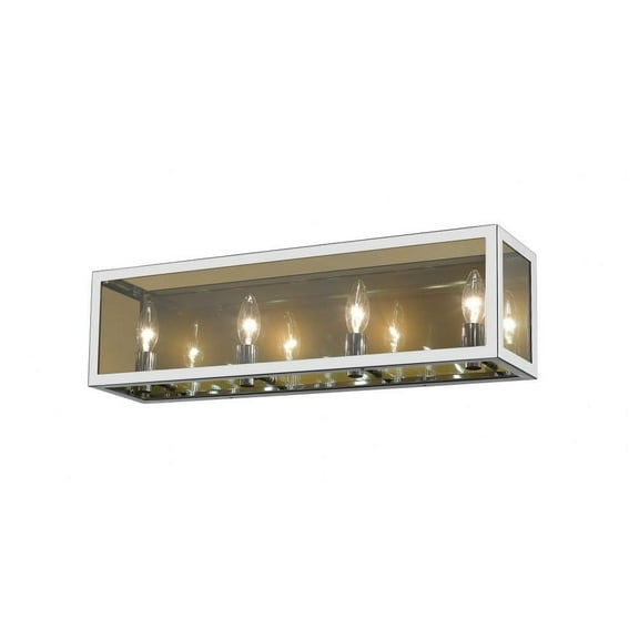 4 Light Vanity Light Fixture in Linear Style 24 inches Wide By 6.75 inches High-Chrome Finish Bailey Street Home 372-Bel-4185907