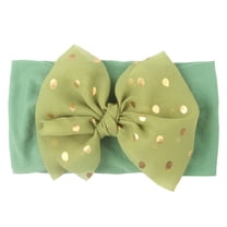 XEGLSBU Hair Bows for Girls Clip 1PC Baby Girls Dotted Bow Headband Stretch Hairband Headwear Baby Girl Bows and Headbands Blue Green One Size